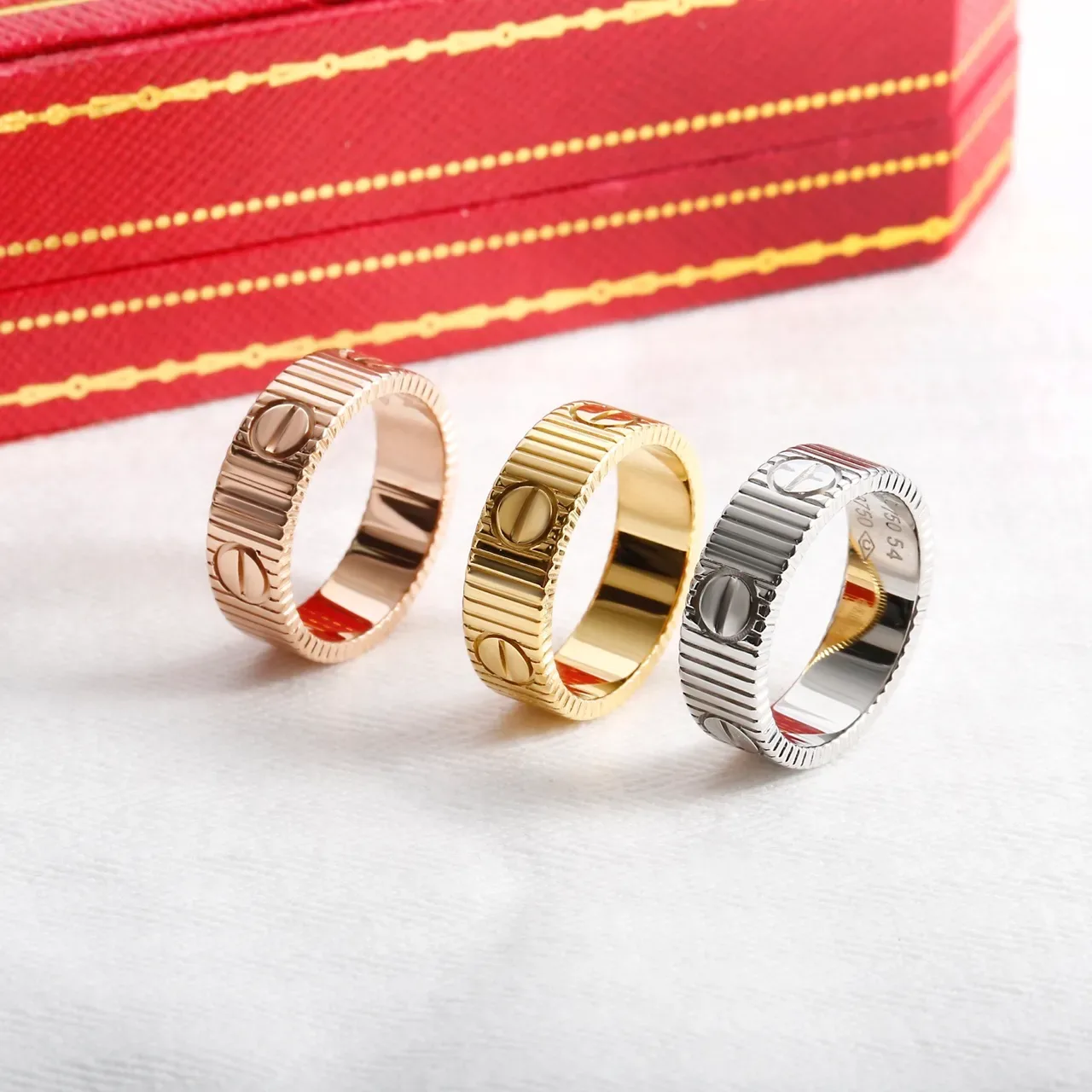 خاتم Cartier Love ذهب وردي أصفر أبيض 2