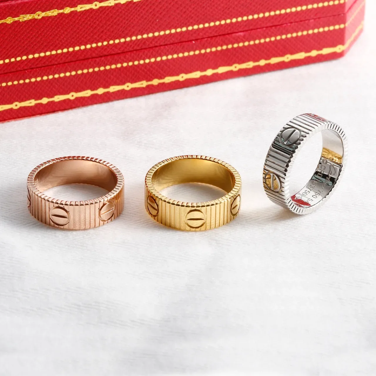 خاتم Cartier Love ذهب وردي أصفر أبيض 3
