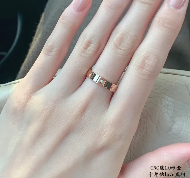 Cartier Love prata ouro Flat-Profile banda parafuso motivo detailing anel 9