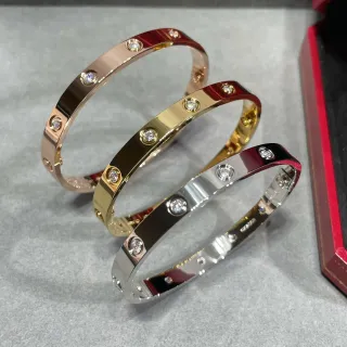 Cartier Love Wide Ten-Diamond سوار