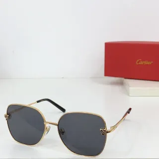Cartier Panthère Gold-Tone Panther Hinge Sunglasses