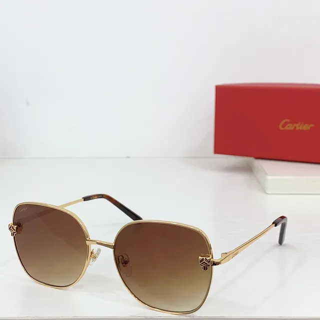 Cartier Panthère Lunettes de Soleil Bisagra Panthère Dorée 6