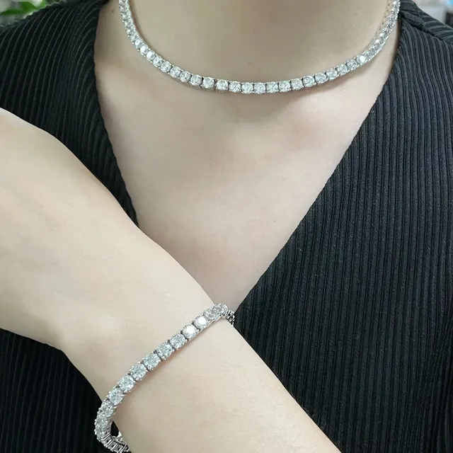 Cartier Silver Gold Channel-Set Single-Row Bracelet 8