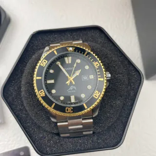 Casio Style Plongée Bicolore Or et Noir Montre Sport