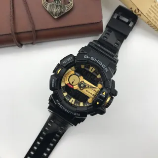 Casio G-Shock GA-100 ساعة رياضية سوداء وذهبية