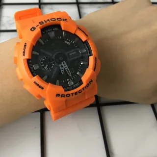 Casio G-Shock GA-100 Reloj Deportivo de Resina Naranja