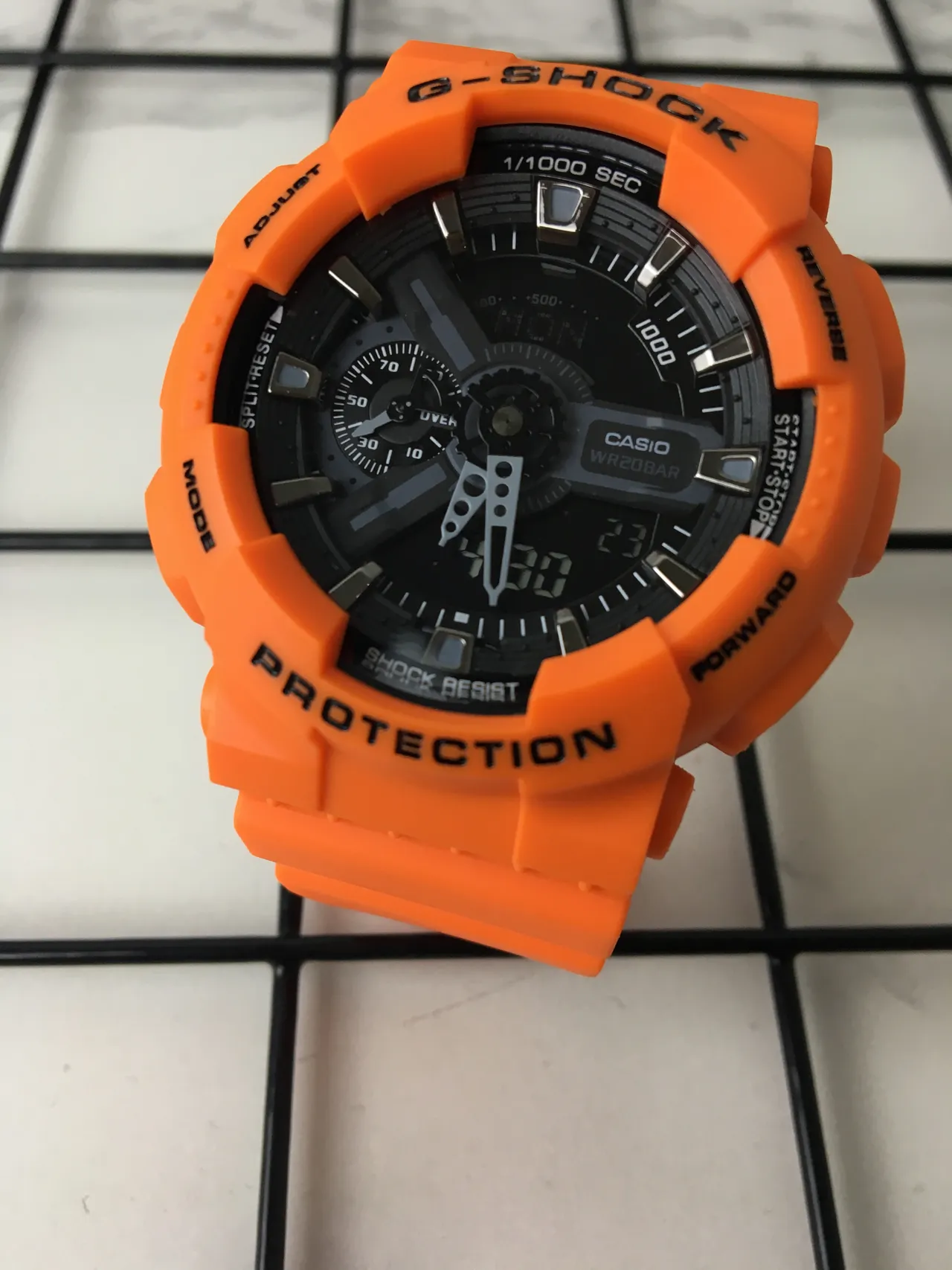 Casio G-Shock GA-100 Orange Resin Sports Watch 2