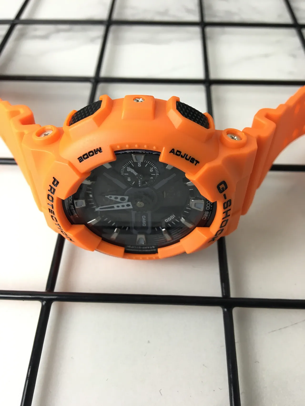 Casio G-Shock GA-100 Orange Resin Sports Watch 4