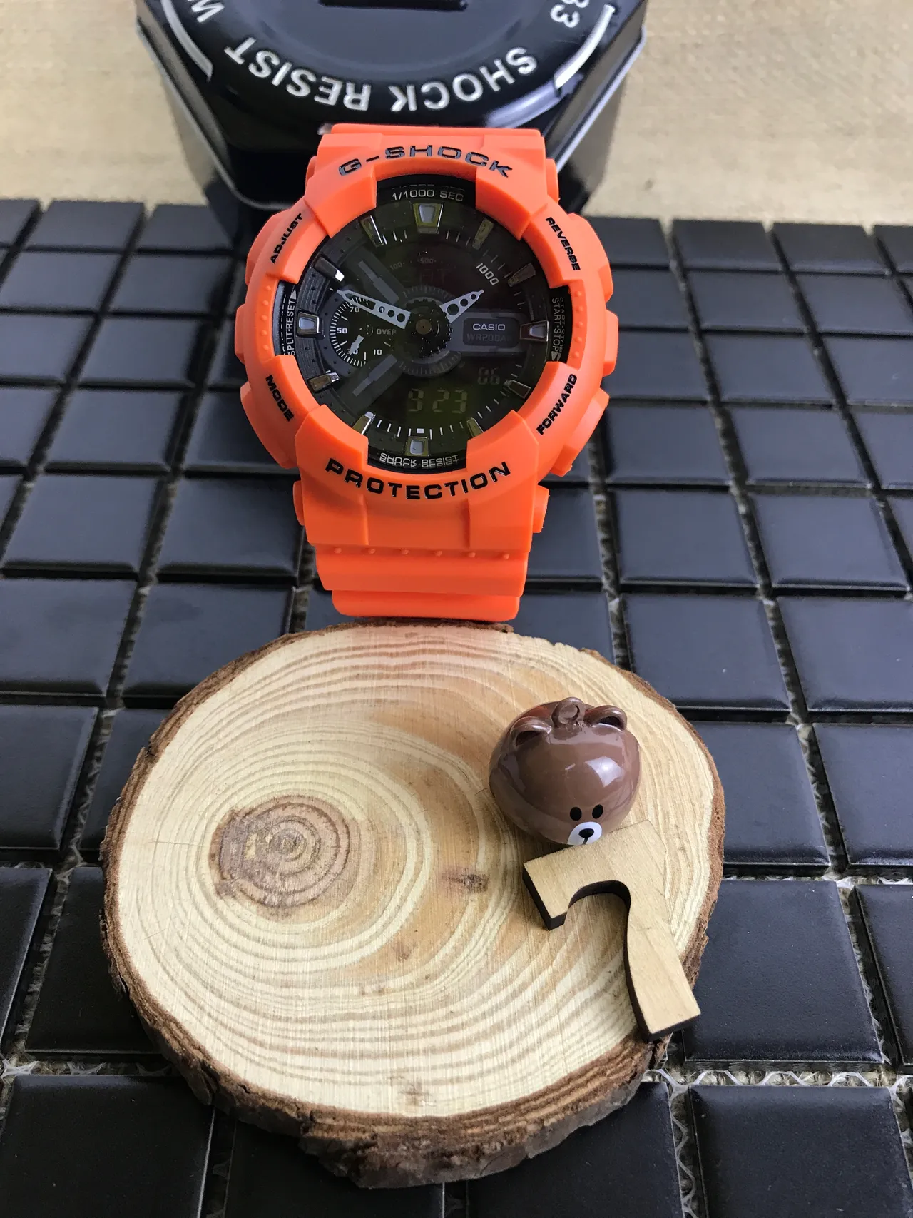 Casio G-Shock GA-100 Orange Resin Sports Watch 10