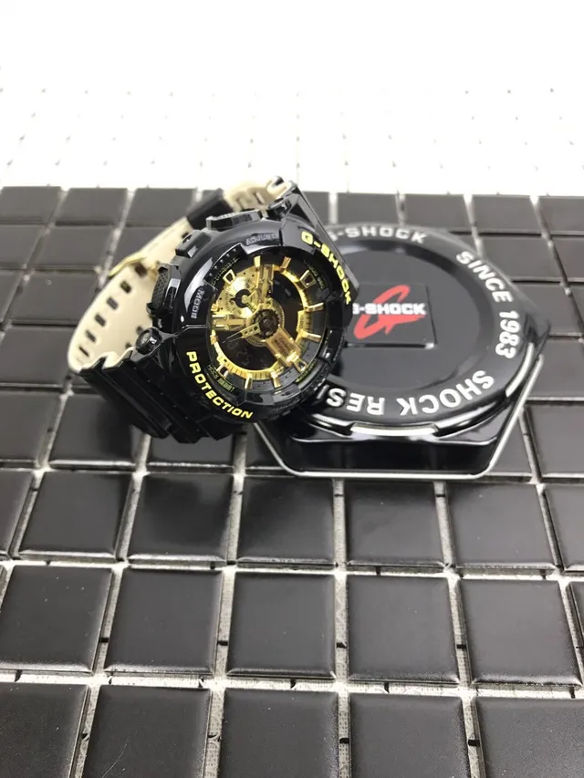 Casio G-Shock GA-110 أسود وذهبي ساعة رياضية 2
