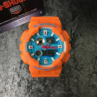 Casio G-Shock GA-110 Orange et Turquoise Montre Sportive