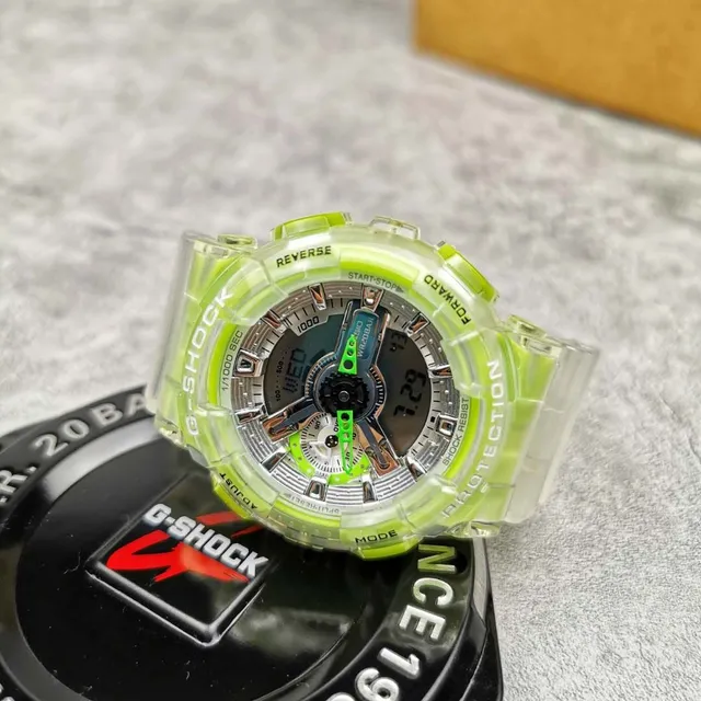 Casio G-Shock GA-110 Translucent Lime Green Sports Watch 2