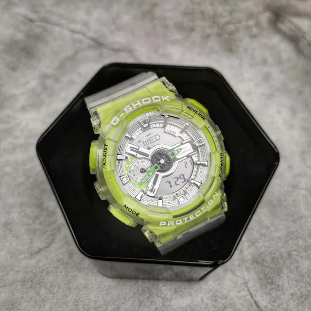 Casio G-Shock GA-110 Translucent Lime Green Sports Watch 4