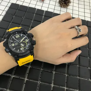 क्यासियो G-Shock মাডমাস্টার কালো এবং হলুদ স্পোর্টস ওয়াচ