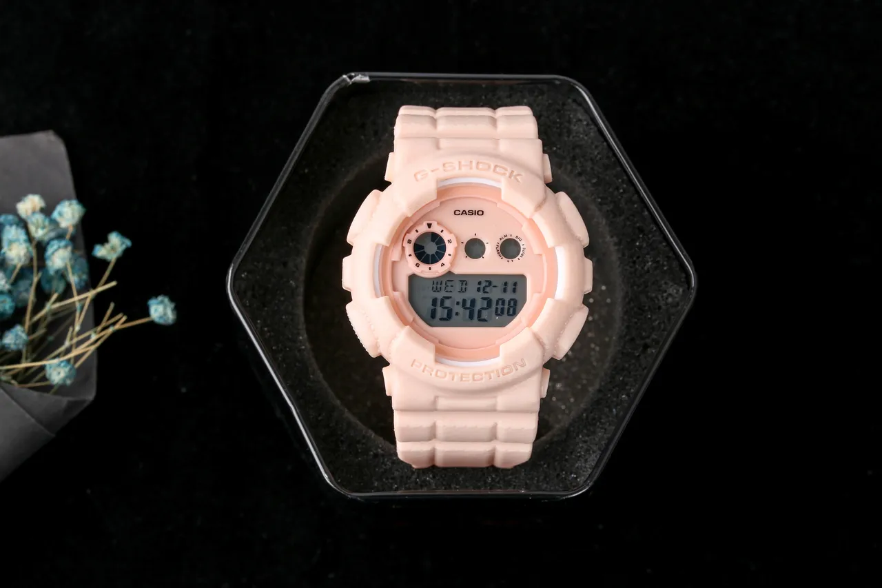 Casio G-SHOCK Pink White Rugged Resin Construction Digital LCD Display Quartz Watch 8