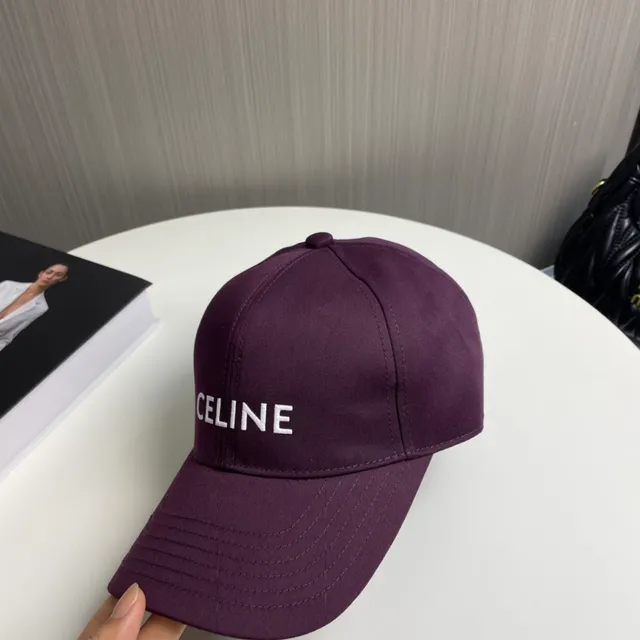 Celine ইমব্রয়ডার্ড লোগো বেজু বেসবল ক্যাপ 3