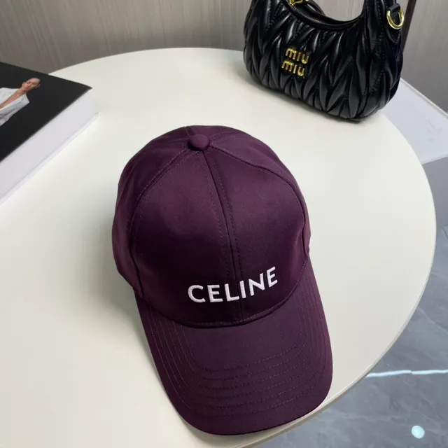 Celine ইমব্রয়ডার্ড লোগো বেজু বেসবল ক্যাপ 6