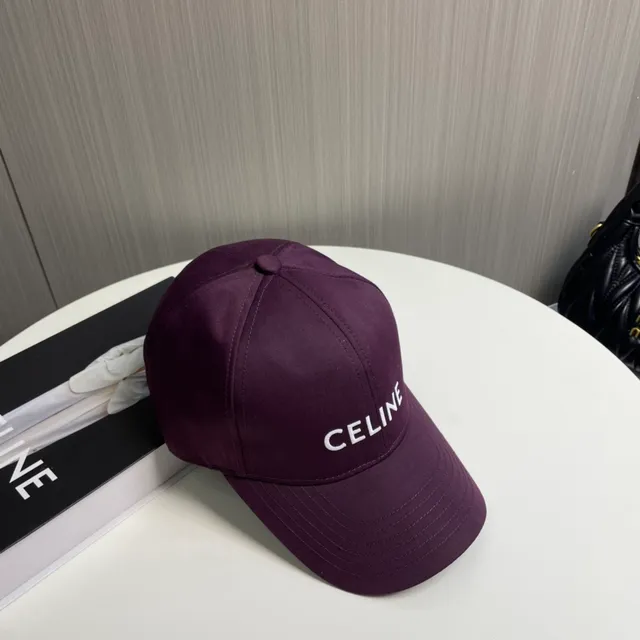 Celine ইমব্রয়ডার্ড লোগো বেজু বেসবল ক্যাপ 9