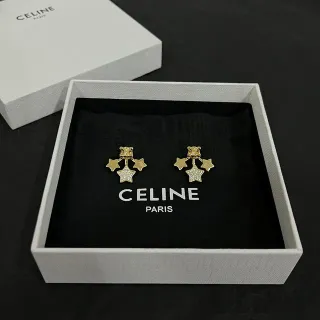 Celine Doré Pavé Cristal Étoile Boucles d'oreilles pendantes