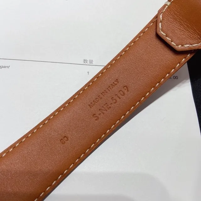 Celine Triomphe Belt ট্যান চামড়া গোল্ড-টোন বাকেল চামড়া বেল্ট 5