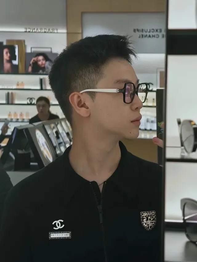 Chanel Beige Pink Thick Acetate Frame Square-Oval Hybrid Silhouette Optical Glasses 5