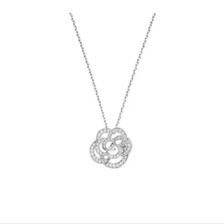 Chanel Camélia Pavé Diamond फूल नेकलेस