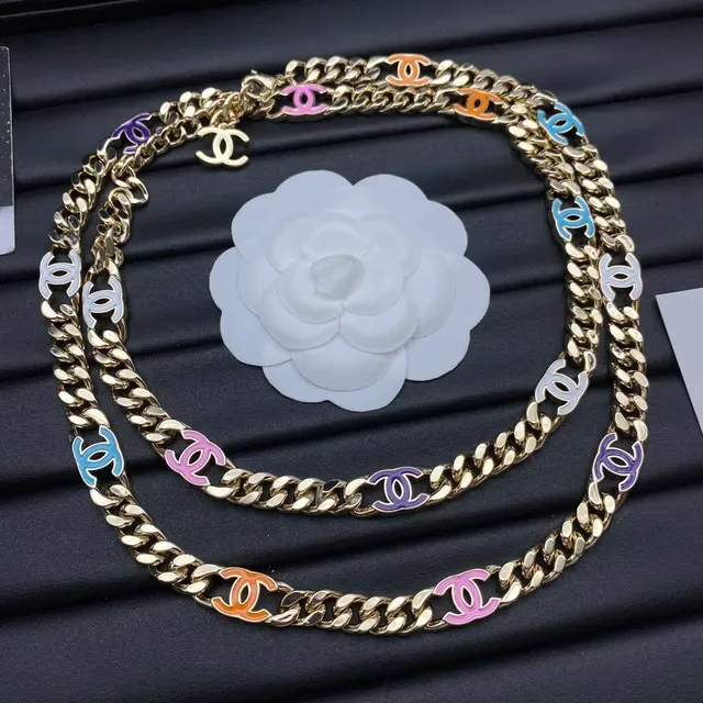Chanel CC Chaîne Or Multicolore Curb Émaillé Logos 6