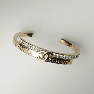 Chanel CC Crystal Logo Cuff Bracelet
