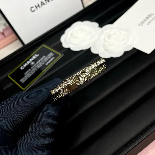 Chanel CC Crystal Logo Cuff Bracelet 5