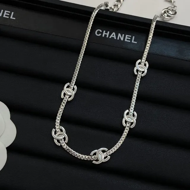 Chanel CC Logo Chain Necklace Silver and Gold Necklaces 3