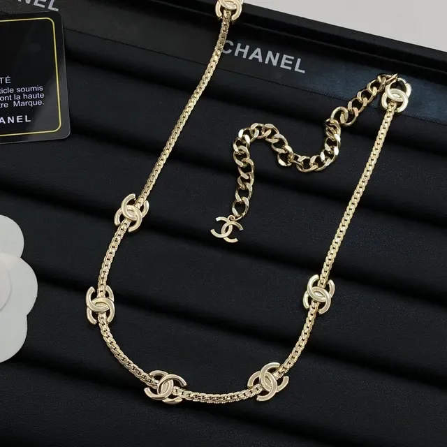 Chanel CC Logo Chain Necklace Silver and Gold Necklaces 4