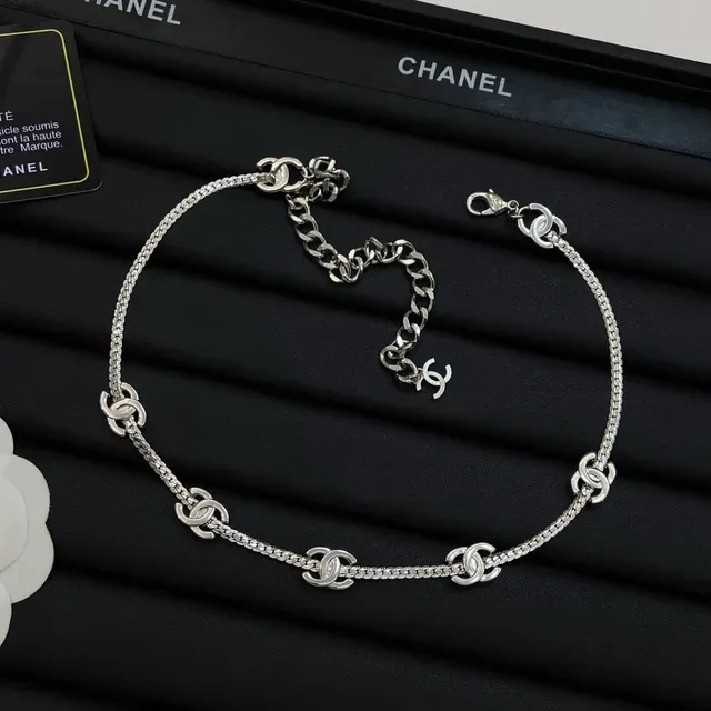 Chanel CC Logo Chain Necklace Silver and Gold Necklaces 6