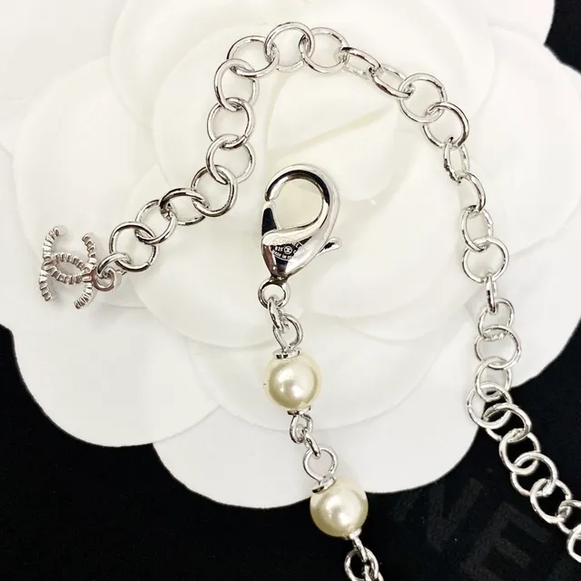 Chanel CC Pendant Pearl and Crystal Necklace 6