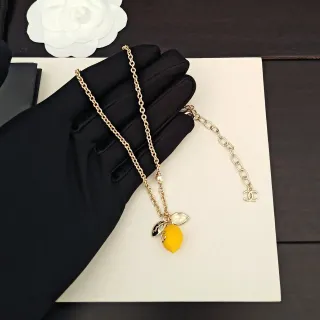 Chanel Lemon Pendant Gold-Tone Necklace