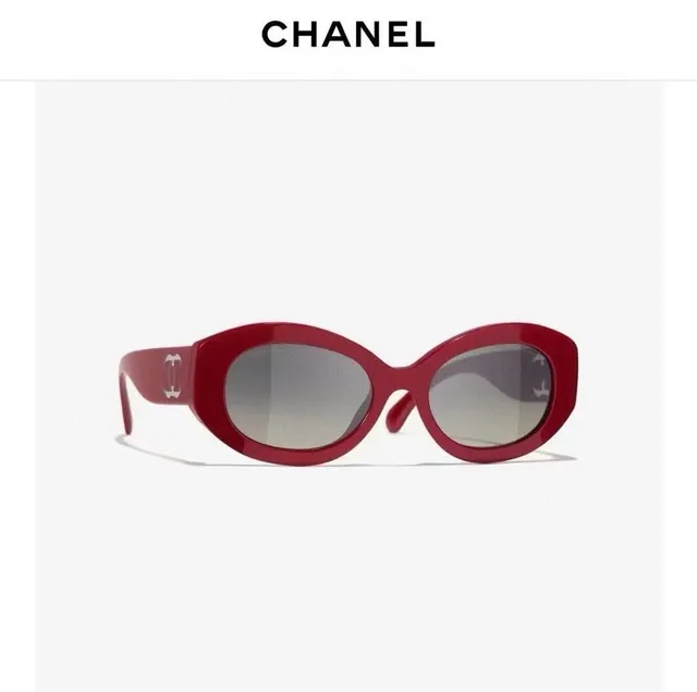 Chanel Oval Acetate Gradient Brown Sunglasses 2