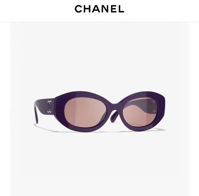Chanel Oval Acetate Gradient Brown Sunglasses 5