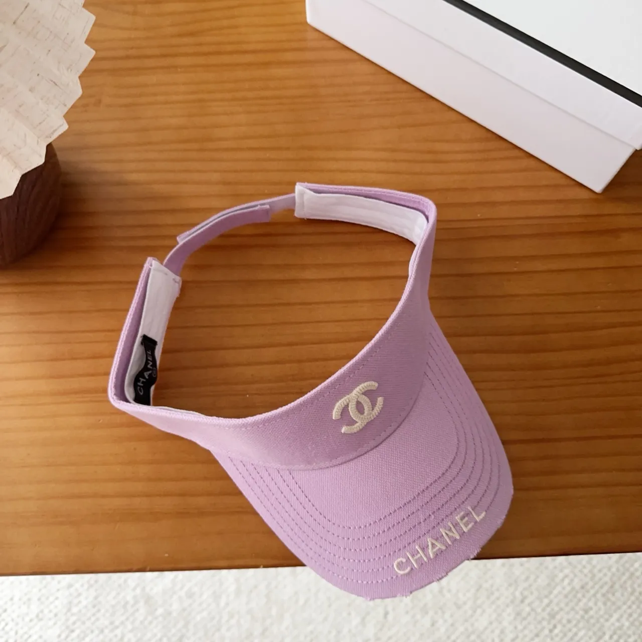 Chanel Visor Casquette baseball logo brodé violet 7