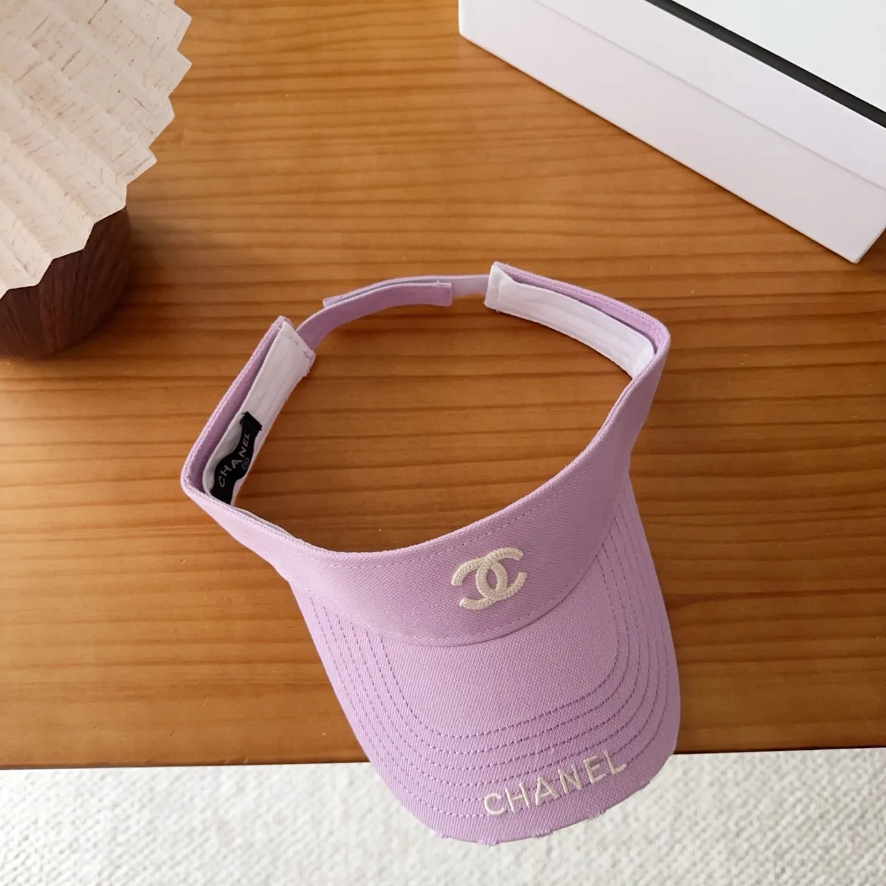 Chanel Visor Casquette baseball logo brodé violet 9
