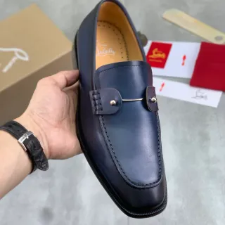 Christian Louboutin Bit Loafer Navy Leather Loafers