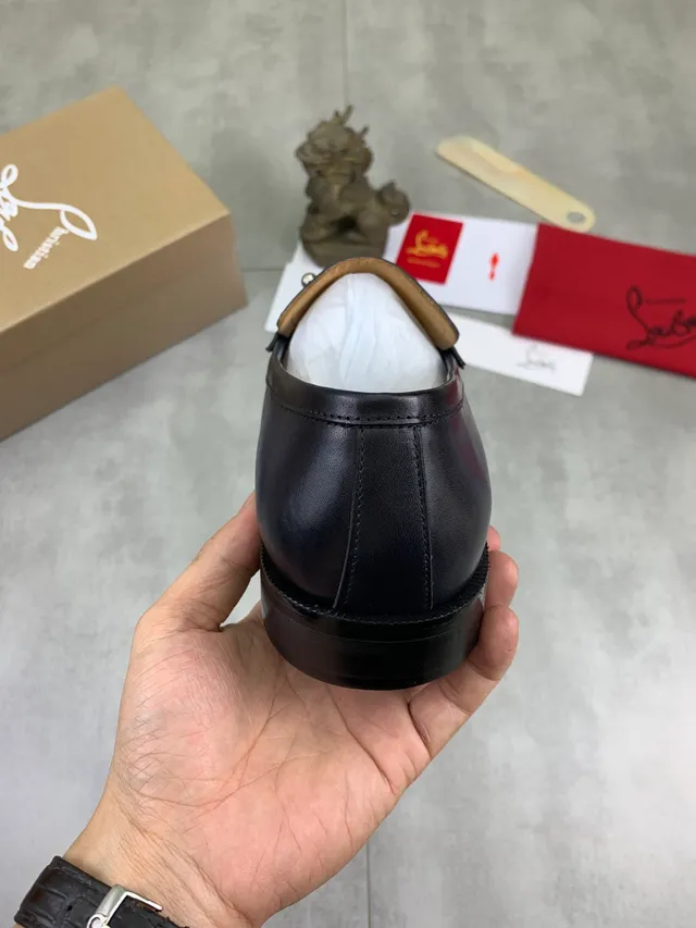 Christian Louboutin Bit Loafer mocassins cuir marine 3