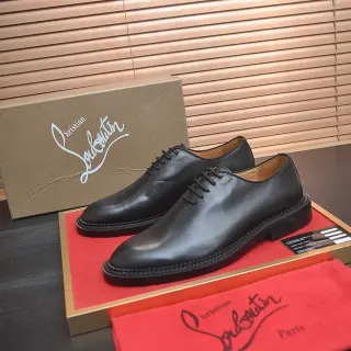 Christian Louboutin Black Cap Toe Oxford Shoes