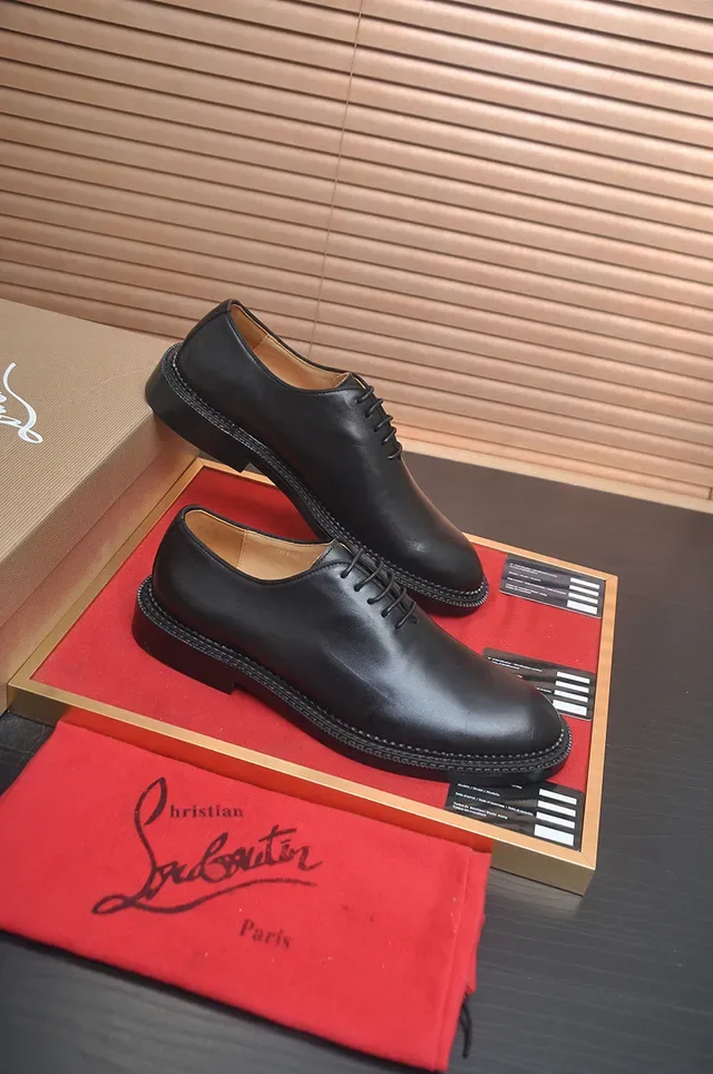 Christian Louboutin Black Cap Toe Oxford Shoes 4