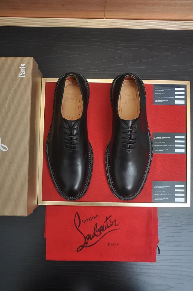 Christian Louboutin Black Cap Toe Oxford Shoes 5