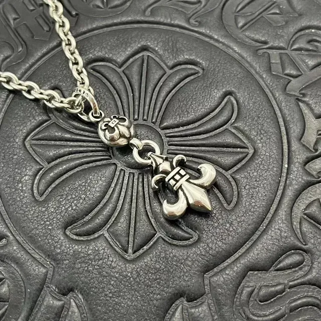 Chrome Hearts Ball-Chain Fleur-de-Lis Pendant Necklace 5