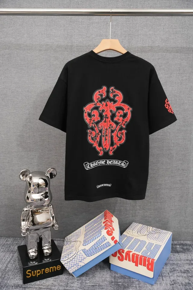Chrome Hearts Cross Embroidered White T-Shirt 2