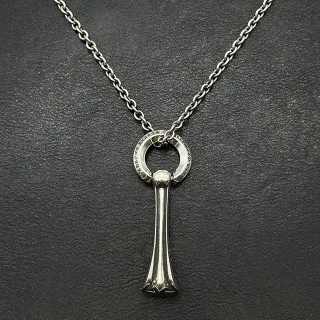 Chrome Hearts ক্রস পেন্ডেন্ট ঝলমলে চাঁদির হার