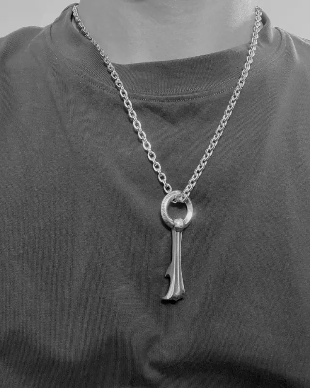 Chrome Hearts Cross Pendant Polished Silver Necklace 2