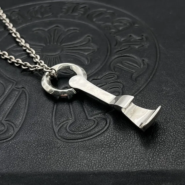 Chrome Hearts Cross Pendant Polished Silver Necklace 5