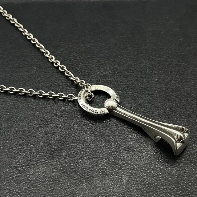 Chrome Hearts Cross Pendant Polished Silver Necklace 6