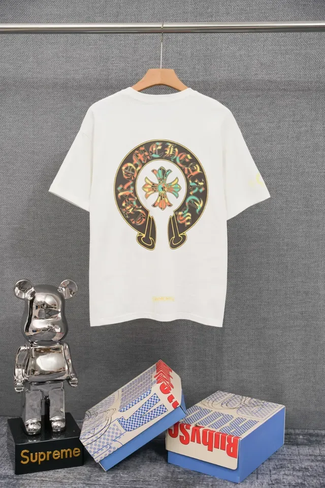 Chrome Hearts Embroidered Triple Cross Logo White T-Shirt 4